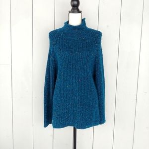FORENZA | Rainbow Speckle Blue Cable Knit Sweater